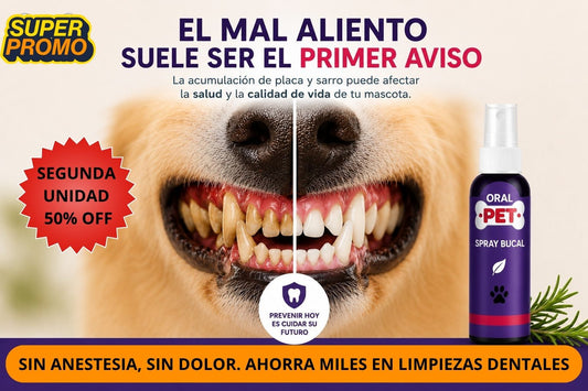 Oral Pet Spray - Limpiador Bucal para Mascotas