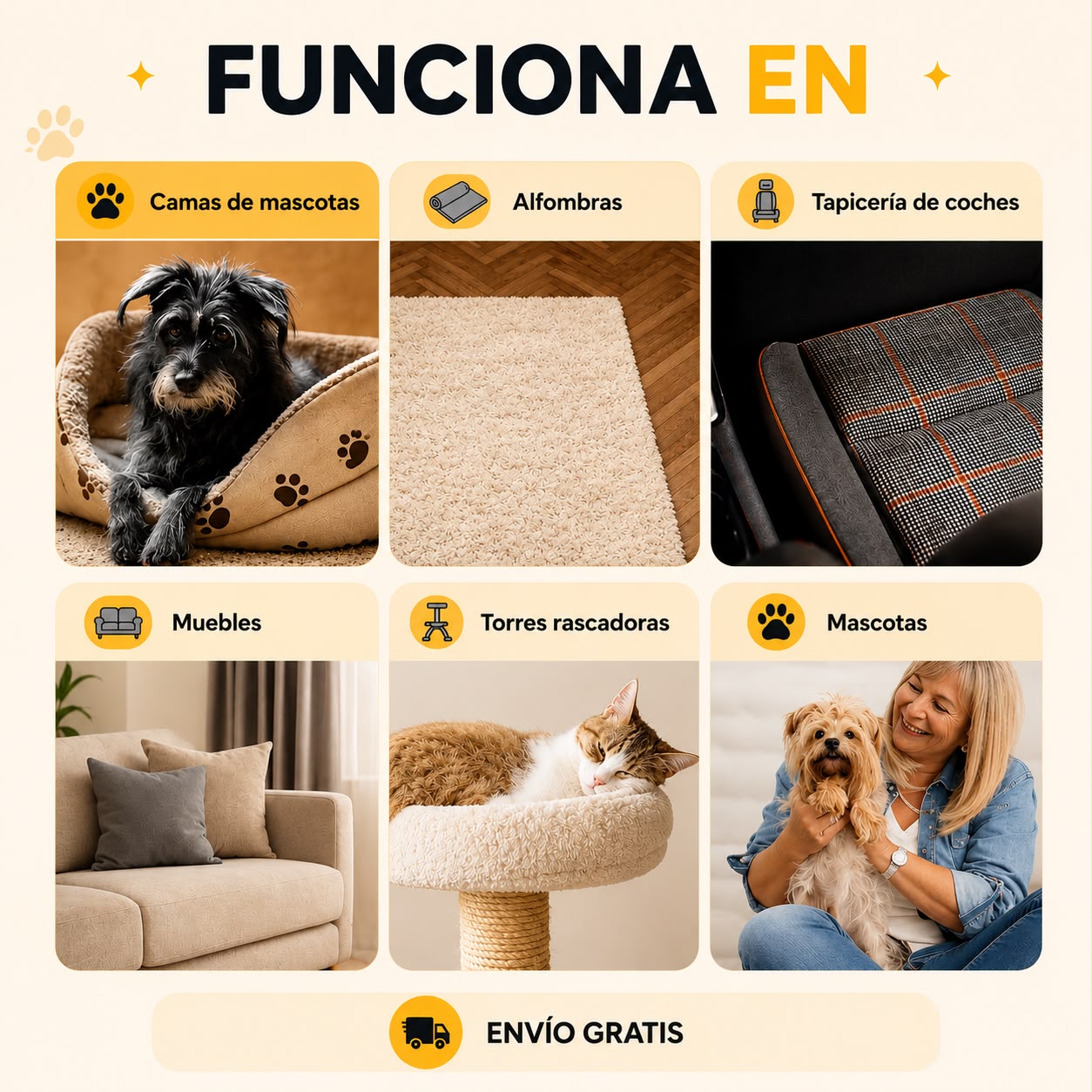 🐾 GUANTE QUITA PELOS PARA MASCOTAS