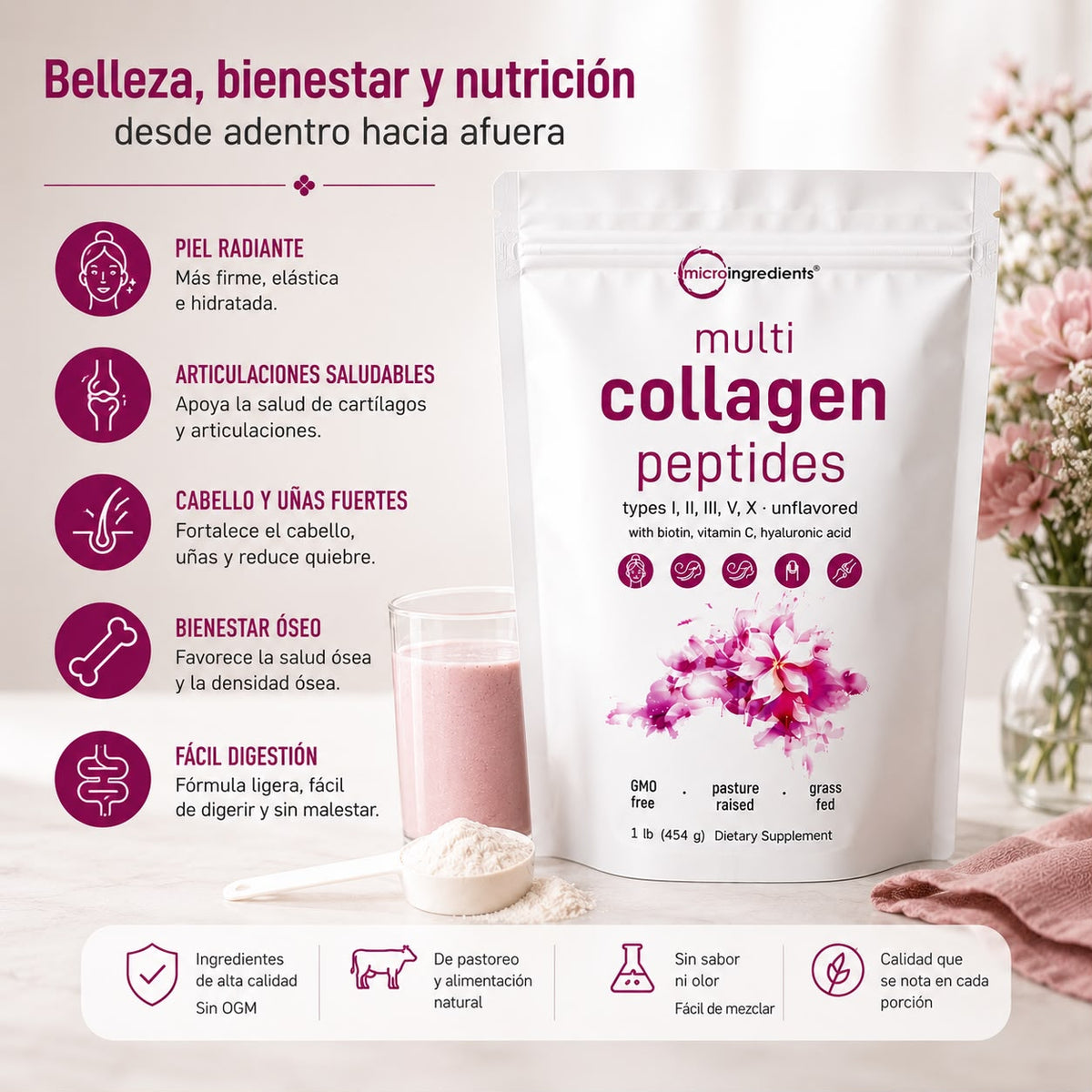 MULTICOLLAGEN PEPTIDOS DE COLAGENO 454 GR