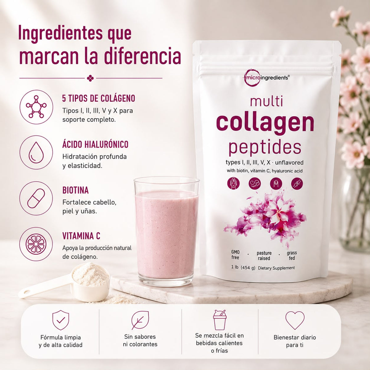 MULTICOLLAGEN PEPTIDOS DE COLAGENO 454 GR